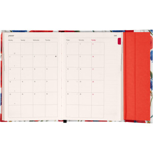 NOTIQUE Magnetic weekly planner Poppies 2027, 11 x 16 cm