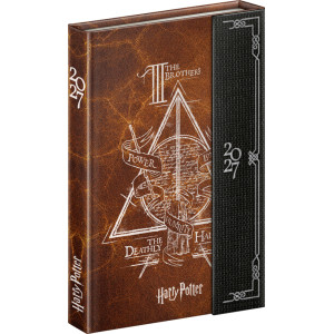 NOTIQUE Magnetic weekly planner Harry Potter – Deathly Hallows 2027, 11 x 16 cm