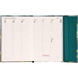 NOTIQUE Magnetic weekly planner Frida Kahlo 2027, 11 x 16 cm