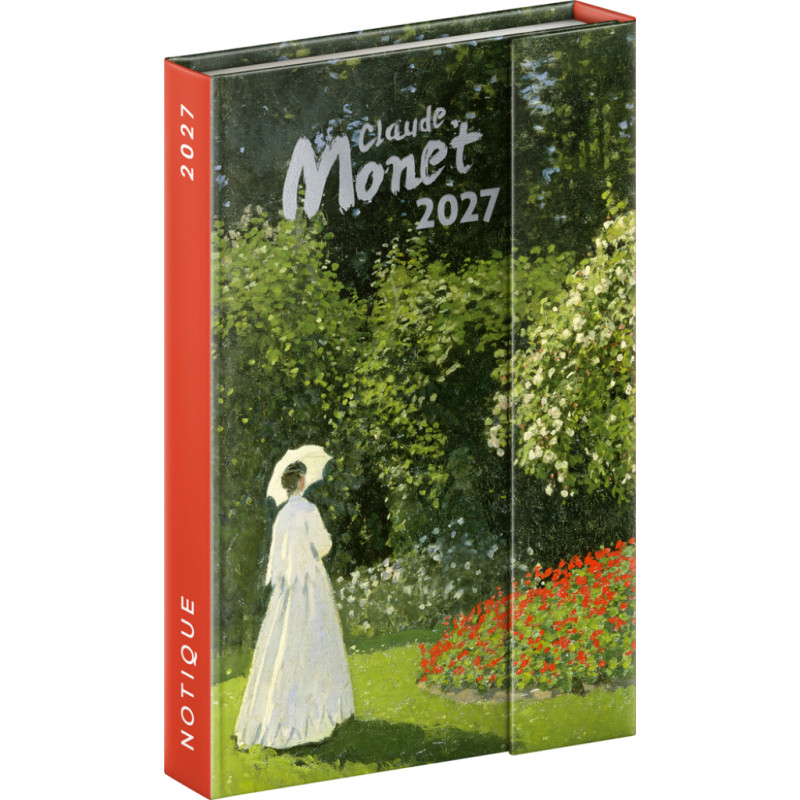 NOTIQUE Týdenní magnetický diář Claude Monet 2027, 11 x 16 cm