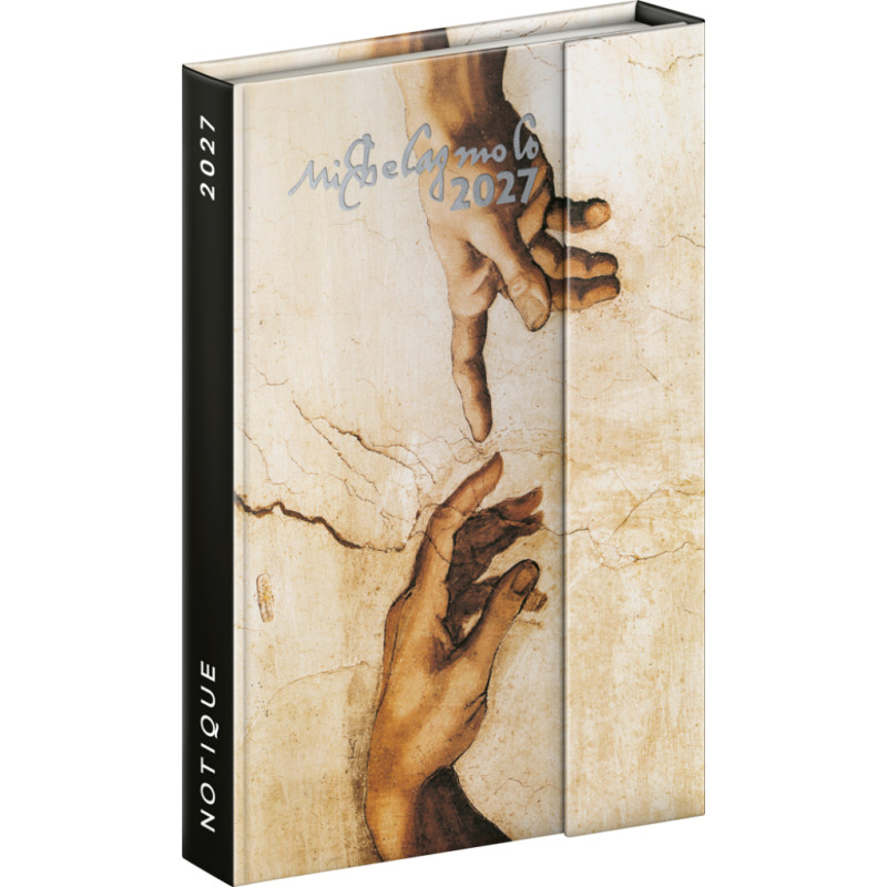NOTIQUE Týdenní magnetický diář Michelangelo 2027, 11 x 16 cm