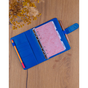 NOTIQUE Refill – Týdenní kroužkový diář s vyměnitelnými listy 2027, královsky modrý, 12,5 x 19 cm