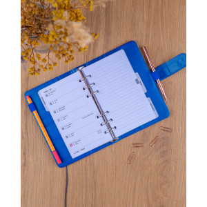 NOTIQUE Refill – Týdenní kroužkový diář s vyměnitelnými listy 2027, královsky modrý, 12,5 x 19 cm