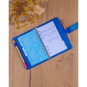 NOTIQUE Refill – Týdenní kroužkový diář s vyměnitelnými listy 2027, královsky modrý, 12,5 x 19 cm