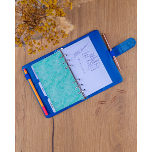 NOTIQUE Refill – Týdenní kroužkový diář s vyměnitelnými listy 2027, královsky modrý, 12,5 x 19 cm