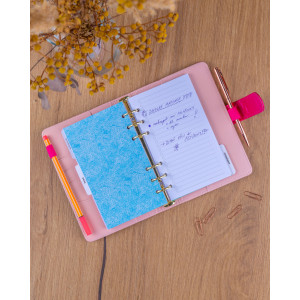 NOTIQUE Refill – Týdenní kroužkový diář s vyměnitelnými listy 2027, fuchsiový, 12,5 x 19 cm