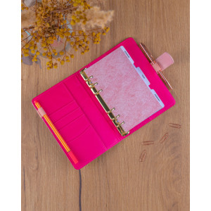 NOTIQUE Refill – Týdenní kroužkový diář s vyměnitelnými listy 2027, pudrově růžový, 12,5 x 19 cm