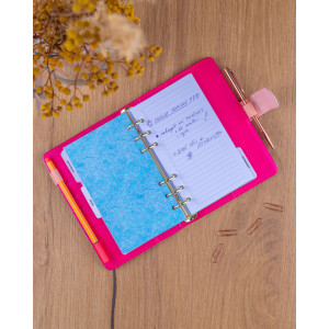 NOTIQUE Refill – Týdenní kroužkový diář s vyměnitelnými listy 2027, pudrově růžový, 12,5 x 19 cm