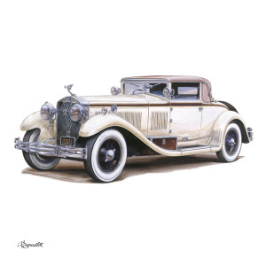 NOTIQUE Poznámkový kalendář Classic Cars – Václav Zapadlík 2027, PLASTIC FREE, 30 x 30 cm