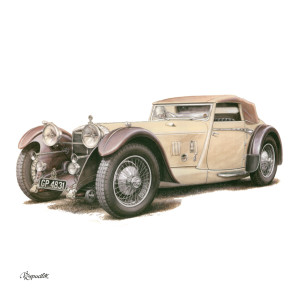 NOTIQUE Poznámkový kalendář Classic Cars – Václav Zapadlík 2027, PLASTIC FREE, 30 x 30 cm