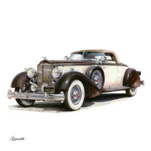 NOTIQUE Poznámkový kalendář Classic Cars – Václav Zapadlík 2027, PLASTIC FREE, 30 x 30 cm