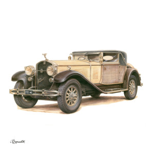 NOTIQUE Poznámkový kalendář Classic Cars – Václav Zapadlík 2027, PLASTIC FREE, 30 x 30 cm