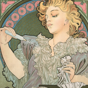 NOTIQUE Poznámkový kalendář Alfons Mucha 2027, 30 x 30 cm