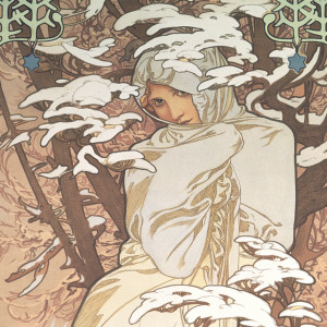 NOTIQUE Poznámkový kalendář Alfons Mucha 2027, 30 x 30 cm