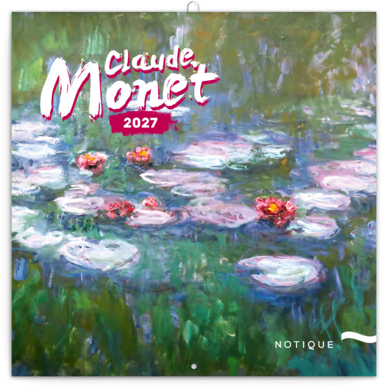 NOTIQUE Poznámkový kalendář Claude Monet 2027, 30 x 30 cm