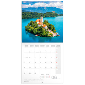 NOTIQUE Grid calendar Alps 2027, 30 x 30 cm