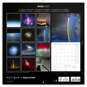 NOTIQUE Grid calendar NASA 2027, 30 x 30 cm