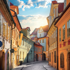 NOTIQUE Poznámkový kalendář Praha 2027, 30 x 30 cm