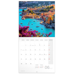 NOTIQUE Grid calendar Provence 2027, 30 x 30 cm