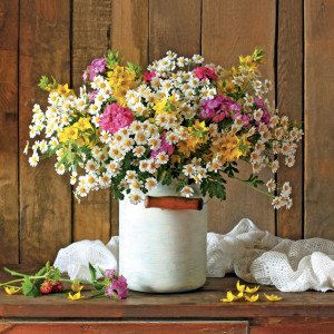 NOTIQUE Grid calendar Flowers 2027, 30 x 30 cm