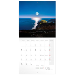 NOTIQUE Grid calendar The Moon 2027, 30 x 30 cm