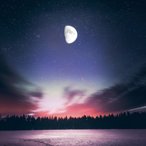 NOTIQUE Grid calendar The Moon 2027, 30 x 30 cm