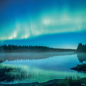 NOTIQUE Grid calendar Aurora Borealis 2027, 30 x 30 cm