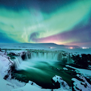 NOTIQUE Grid calendar Aurora Borealis 2027, 30 x 30 cm