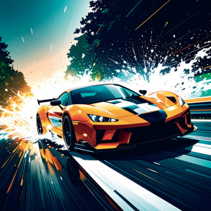 NOTIQUE Grid calendar Fast Cars 2027, 30 x 30 cm