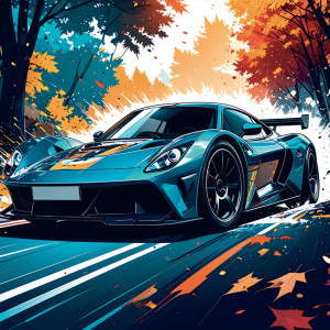 NOTIQUE Grid calendar Fast Cars 2027, 30 x 30 cm