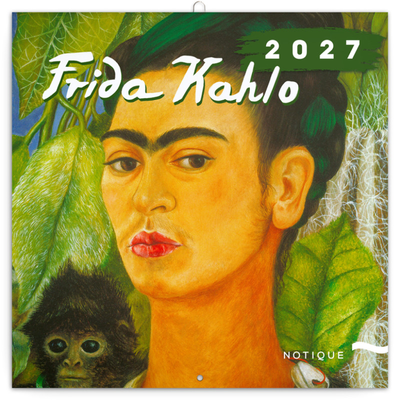 NOTIQUE Poznámkový kalendář Frida Kahlo 2027, 30 x 30 cm