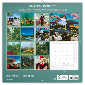 NOTIQUE Grid calendar Henri Rousseau 2027, 30 x 30 cm