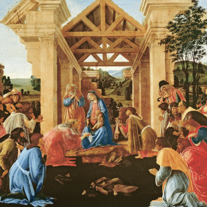 NOTIQUE Grid calendar Sandro Botticelli 2027, 30 x 30 cm