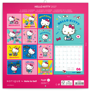 NOTIQUE Grid calendar Hello Kitty 2027, 30 x 30 cm