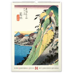 NOTIQUE Nástěnný kalendář Vintage plakáty – japonské umění 2027, 33 x 46 cm