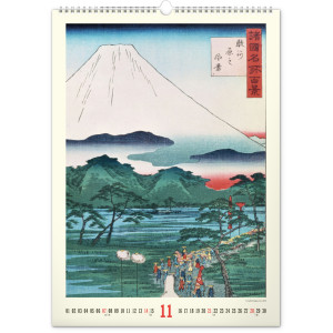 NOTIQUE Nástěnný kalendář Vintage plakáty – japonské umění 2027, 33 x 46 cm