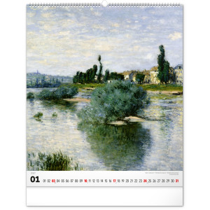 NOTIQUE Nástěnný kalendář Claude Monet 2027, 48 x 56 cm