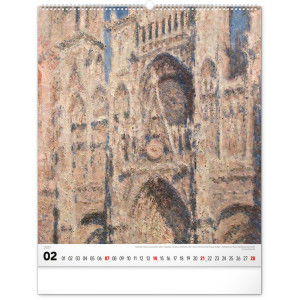 NOTIQUE Nástěnný kalendář Claude Monet 2027, 48 x 56 cm