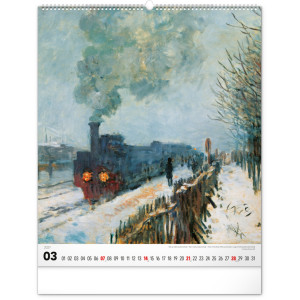 NOTIQUE Nástěnný kalendář Claude Monet 2027, 48 x 56 cm
