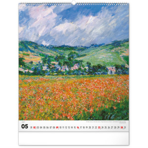 NOTIQUE Nástěnný kalendář Claude Monet 2027, 48 x 56 cm