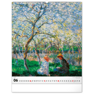 NOTIQUE Nástěnný kalendář Claude Monet 2027, 48 x 56 cm
