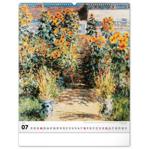 NOTIQUE Nástěnný kalendář Claude Monet 2027, 48 x 56 cm