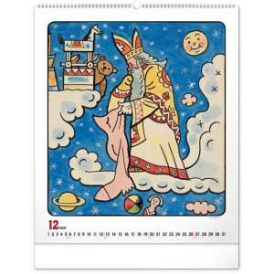 NOTIQUE Nástěnný kalendář Josef Lada 2027, 48 x 56 cm