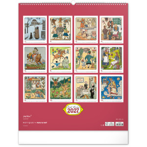 NOTIQUE Nástěnný kalendář Josef Lada 2027, 48 x 56 cm