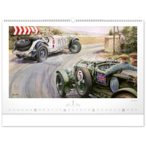 NOTIQUE Nástěnný kalendář Oldtimers – Václav Zapadlík 2027, 64 x 42 cm