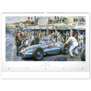 NOTIQUE Nástěnný kalendář Oldtimers – Václav Zapadlík 2027, 64 x 42 cm