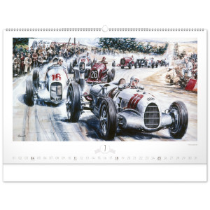 NOTIQUE Nástěnný kalendář Oldtimers – Václav Zapadlík 2027, 64 x 42 cm