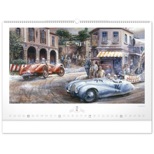 NOTIQUE Nástěnný kalendář Oldtimers – Václav Zapadlík 2027, 64 x 42 cm