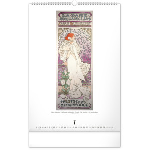 NOTIQUE Nástěnný kalendář Alfons Mucha 2027, 33 x 46 cm