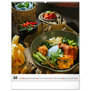 NOTIQUE Nástěnný kalendář Gourmet 2027, 48 x 56 cm